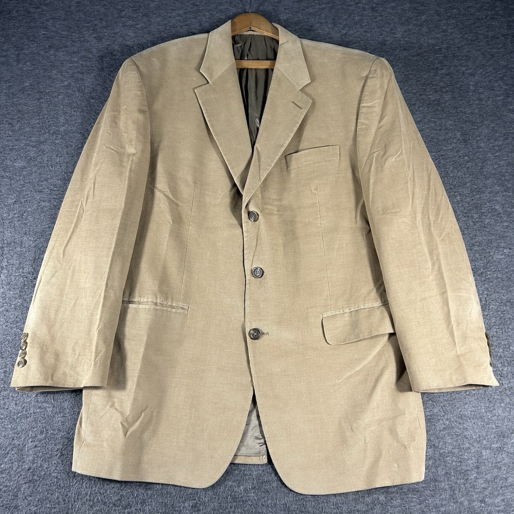 Ralph Ralph Lauren CORDUROY 44L Tan 100% Cotton Blazer Sport Coat‎ Old Money